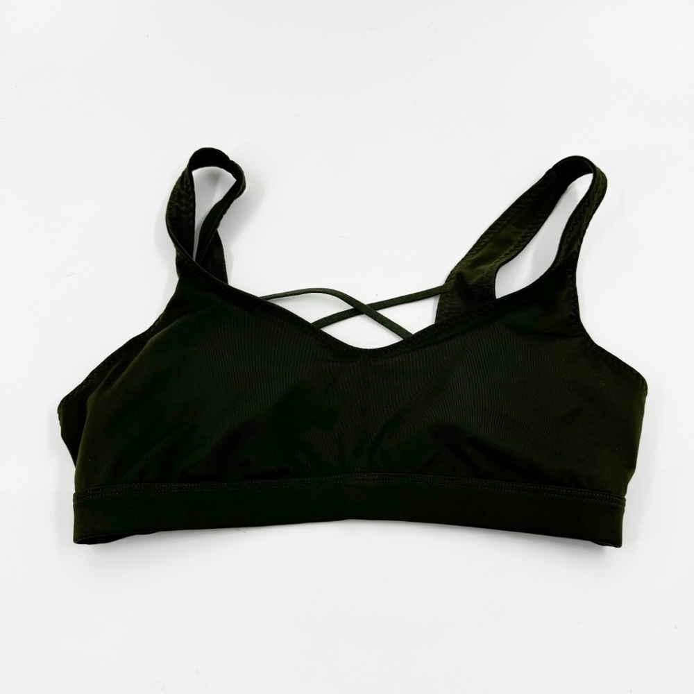 ✅ VICTORIA'S SECRET SPORT OLIVE GREEN‎ SPORTS BRA SIZE SMALL YOGA WORKOUT